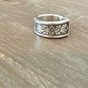 Vintage Spoon Ring made with silver spoon. Handmade